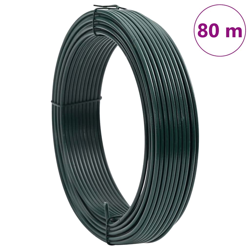 Tvorelių rišimo viela Žalia 80 m PVC