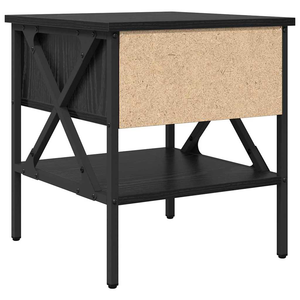 Naktinis staliukas 2 pcs juoda ąžuolo 40 x 42 x 45 cm