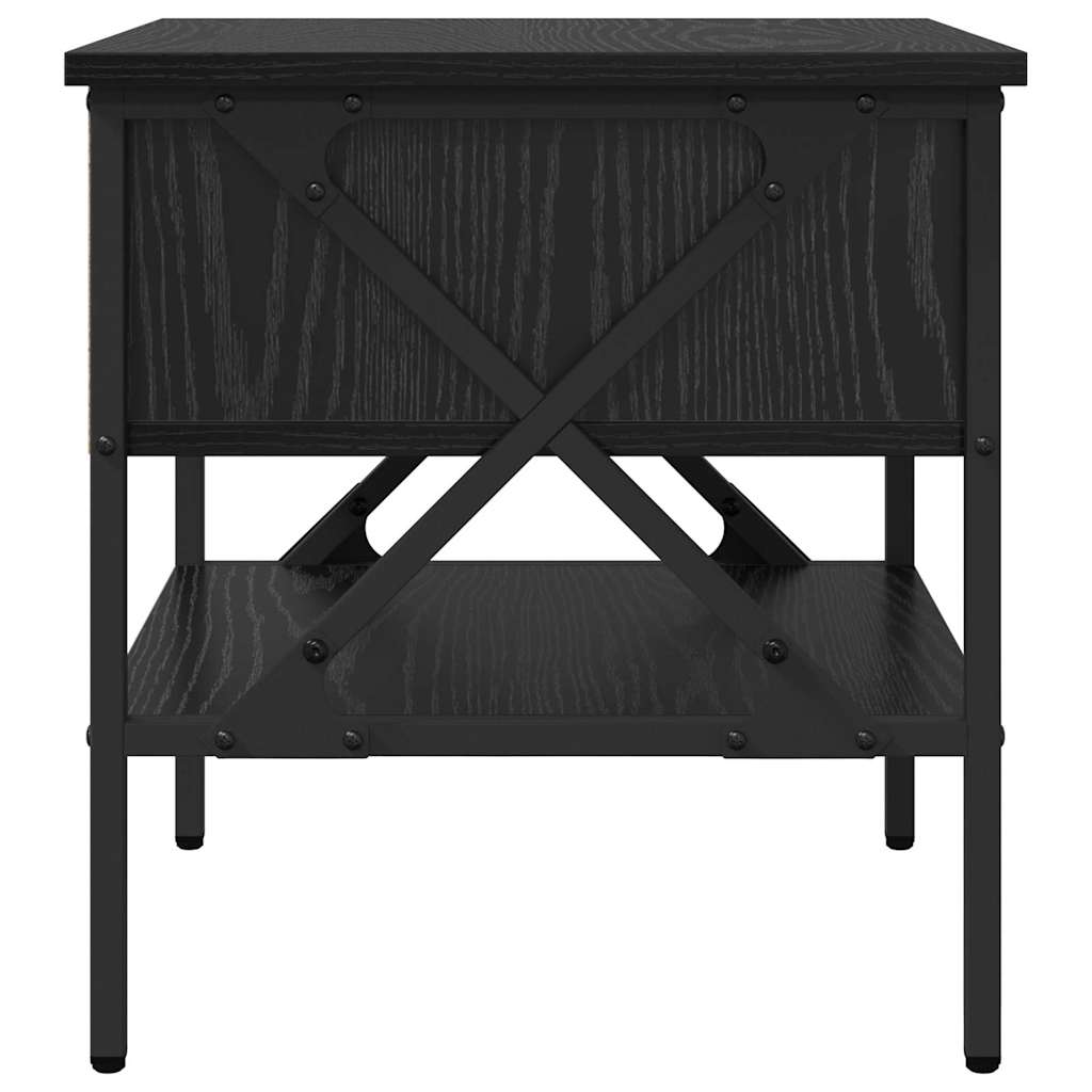 Naktinis staliukas 2 pcs juoda ąžuolo 40 x 42 x 45 cm