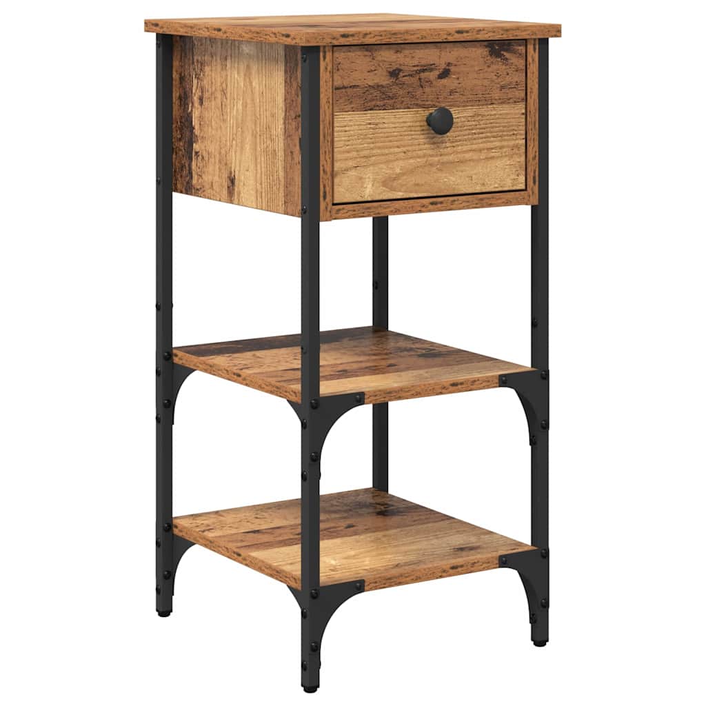 Bedside cabinet with 2 drawers Brown 33.5 x 36 x 70 cm