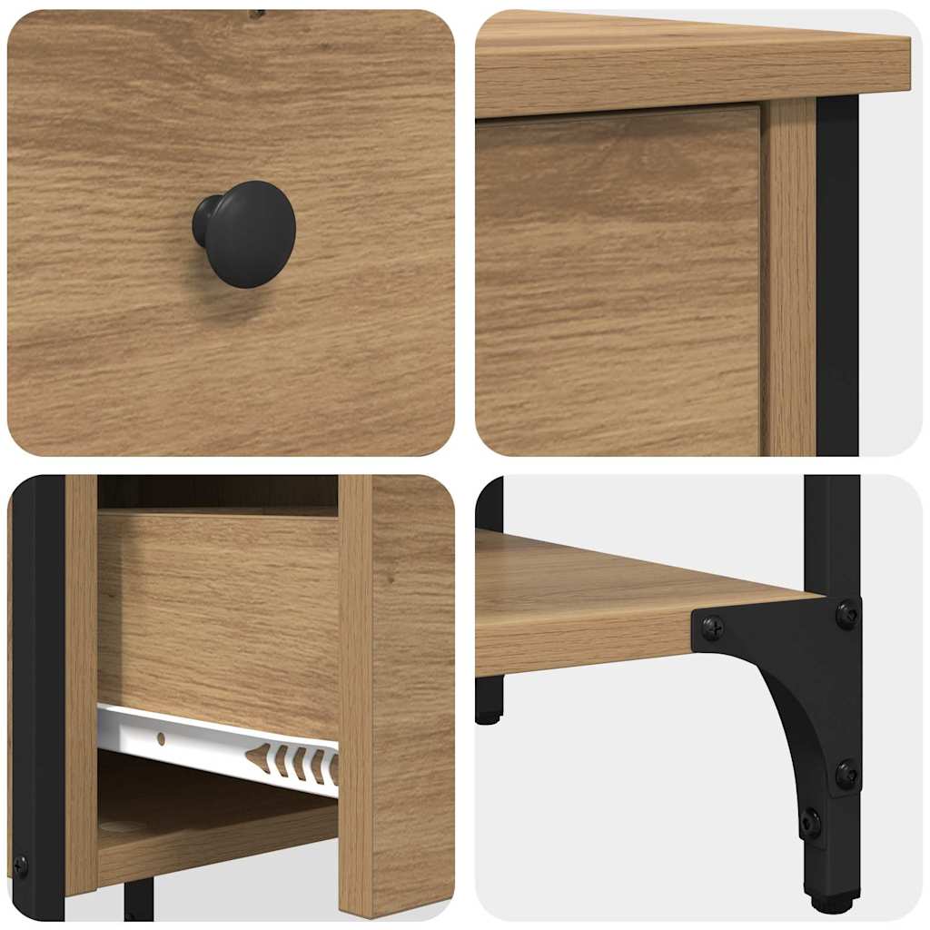 Bedside cabinet with a drawer Brown 33.5 x 36 x 70 cm
