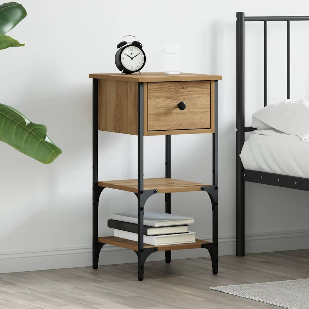 Bedside cabinet with a drawer Brown 33.5 x 36 x 70 cm