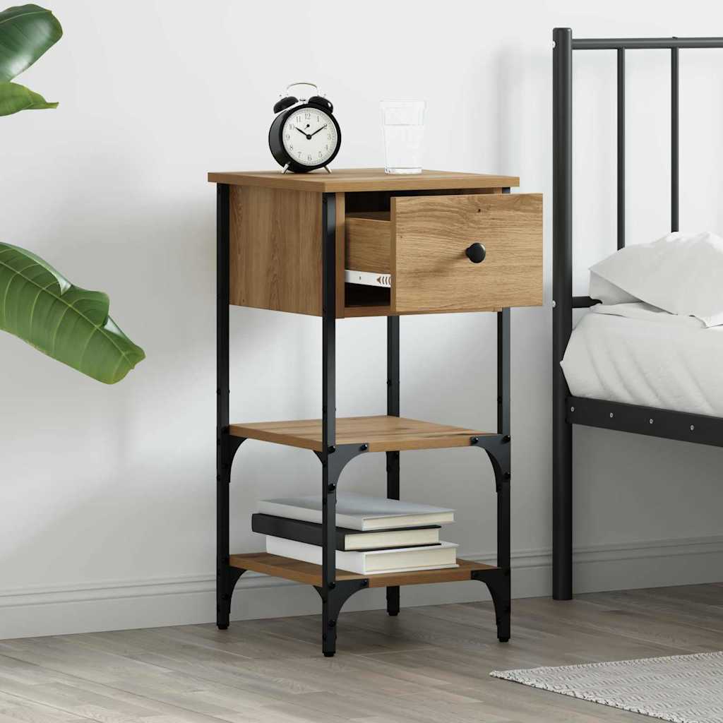 Bedside cabinet with a drawer Brown 33.5 x 36 x 70 cm