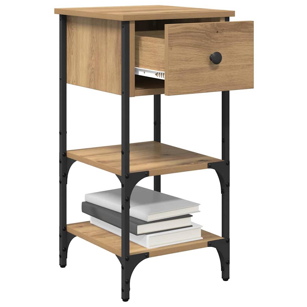 Bedside cabinet with a drawer Brown 33.5 x 36 x 70 cm