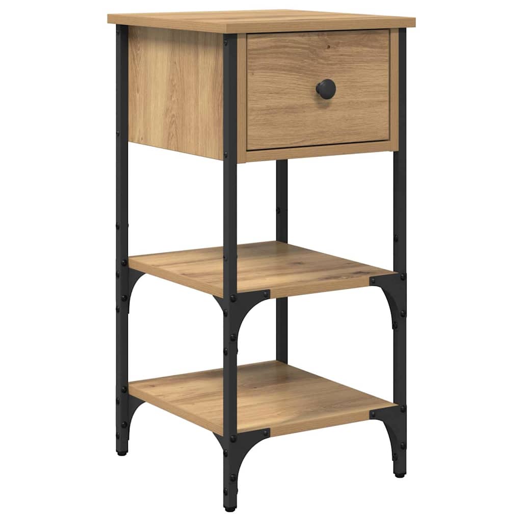 Bedside cabinet with 2 drawers Brown 33.5 x 36 x 70 cm