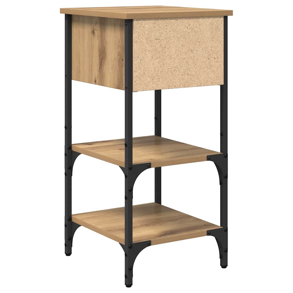 Bedside cabinet with 2 drawers Brown 33.5 x 36 x 70 cm