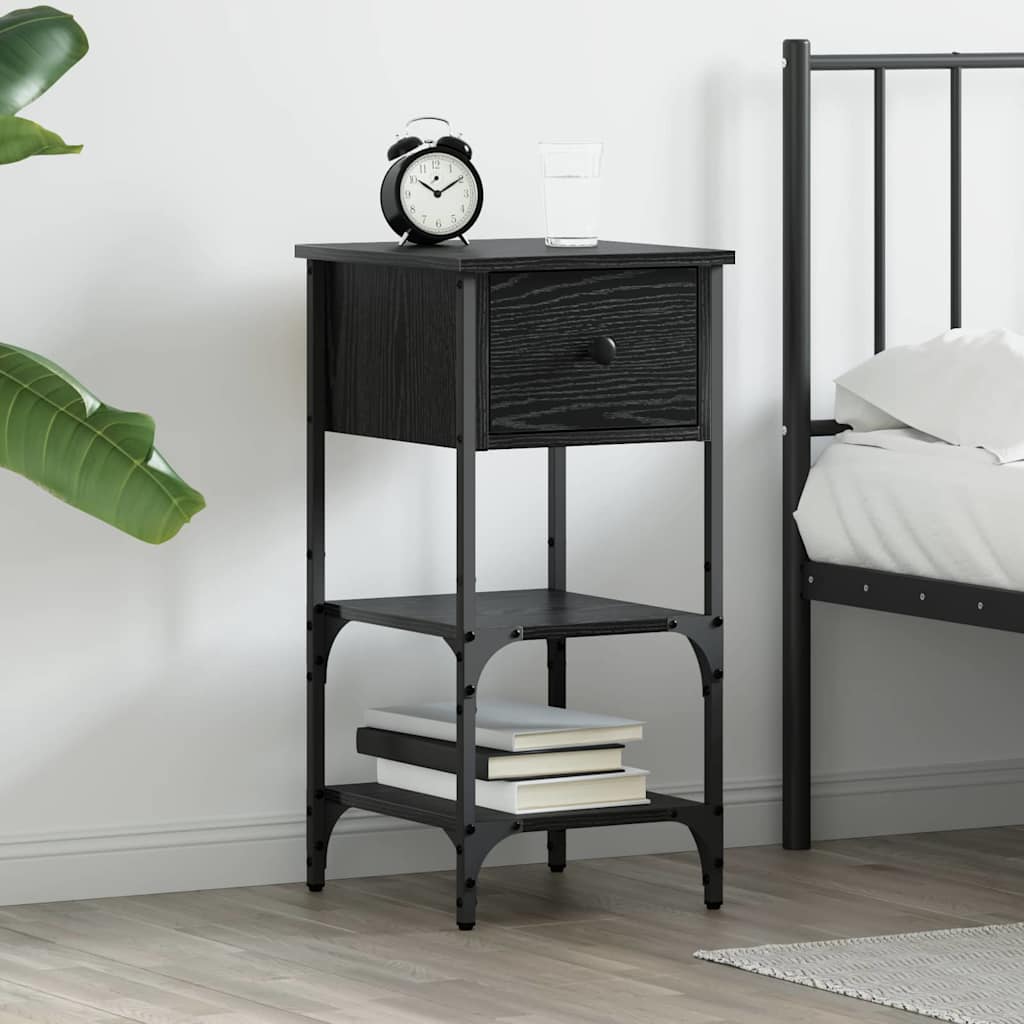 Bedside cabinet Black oak 33.5 x 36 x 70 cm
