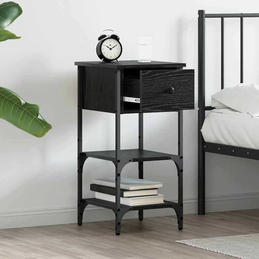 Bedside cabinet Black oak 33.5 x 36 x 70 cm