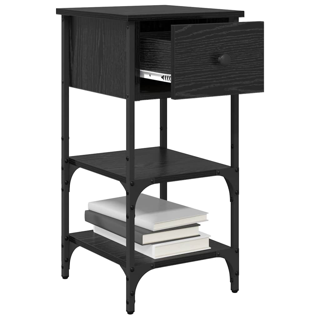 Bedside cabinet Black oak 33.5 x 36 x 70 cm