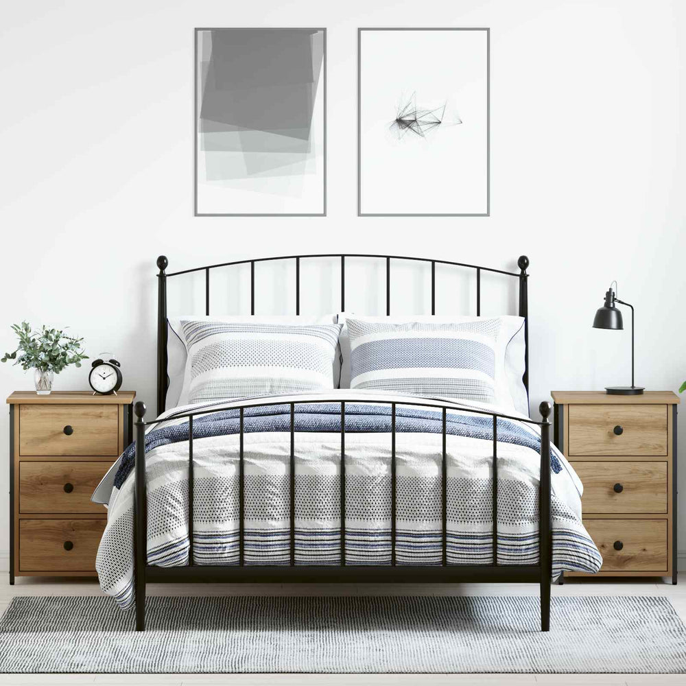 Šalia lovos spintelė su stalčių 2 pcs Ruda 40 x 36 x 60 cm