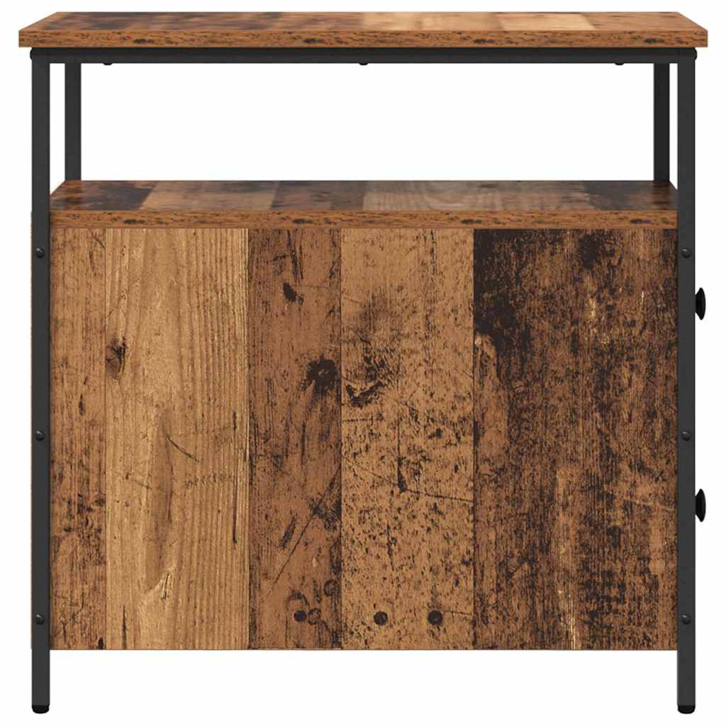 Bedside table with drawers Old wood 30 x 60 x 60 cm