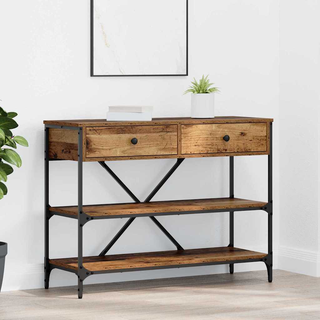 Konsoles galds ar atvilktnēm Brūns 100 x 34,5 x 75 cm Koks