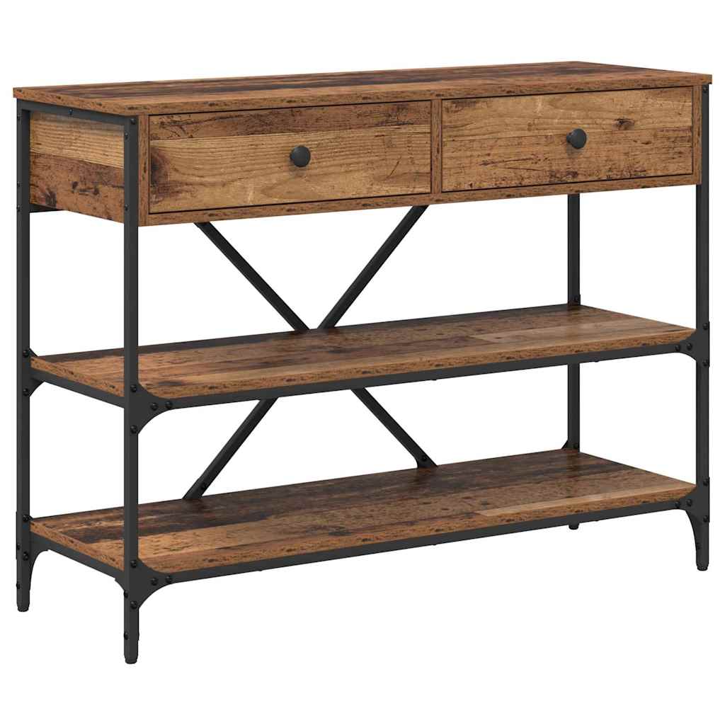 Konsoles galds ar atvilktnēm Brūns 100 x 34,5 x 75 cm Koks