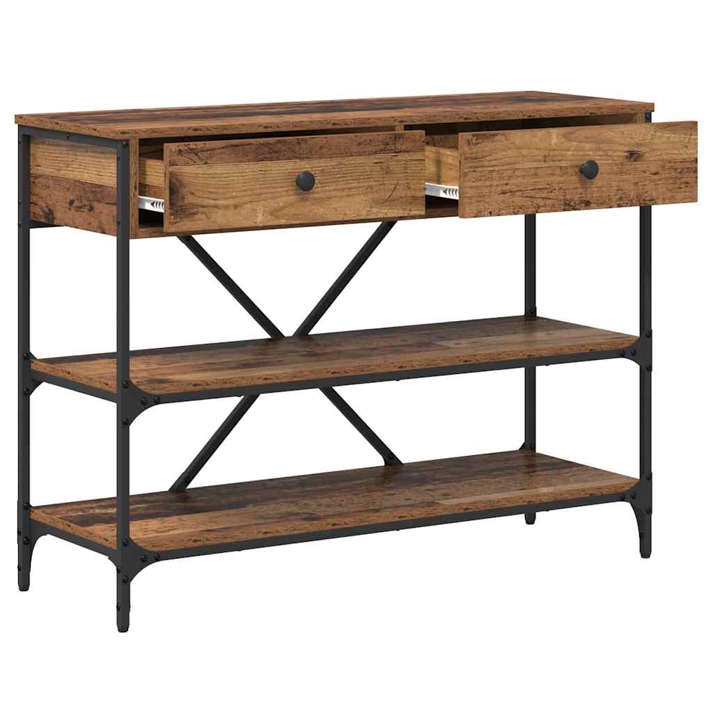 Konsoles galds ar atvilktnēm Brūns 100 x 34,5 x 75 cm Koks