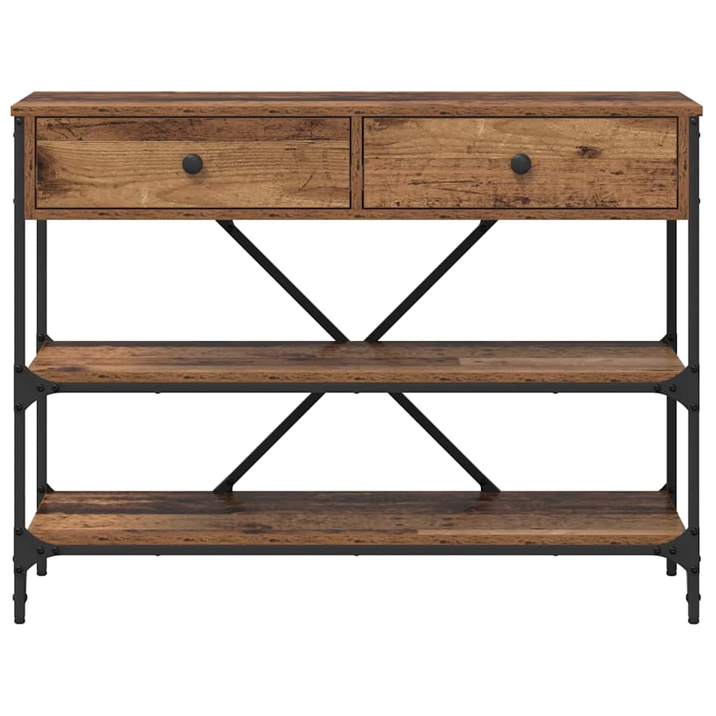 Konsoles galds ar atvilktnēm Brūns 100 x 34,5 x 75 cm Koks
