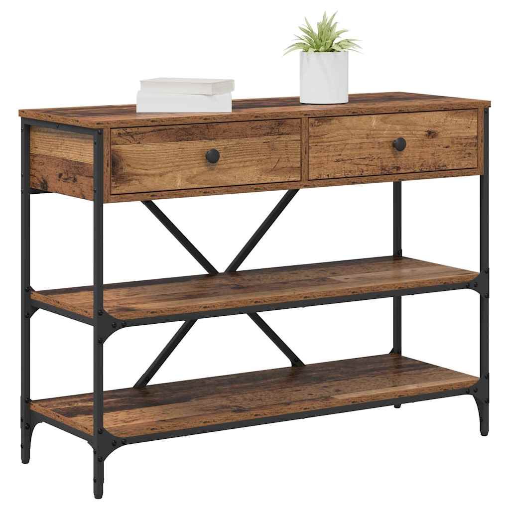 Konsoles galds ar atvilktnēm Brūns 100 x 34,5 x 75 cm Koks