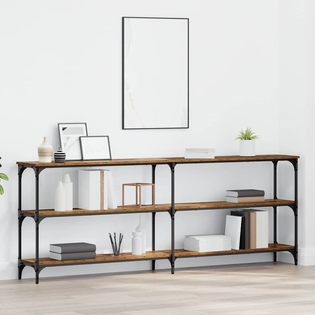 Console Table Antique Wood 200 x 29 x 75 cm