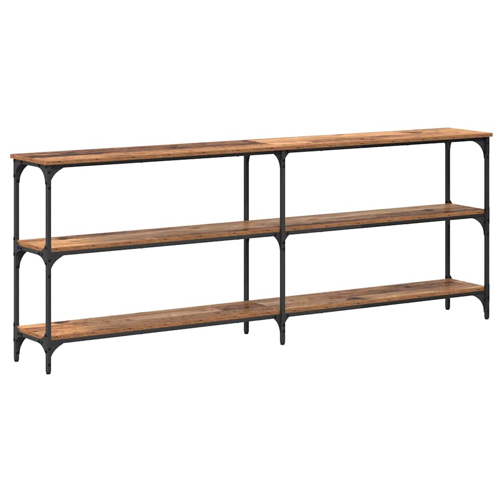 Console Table Antique Wood 200 x 29 x 75 cm