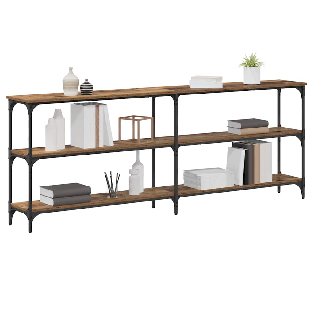 Console Table Antique Wood 200 x 29 x 75 cm