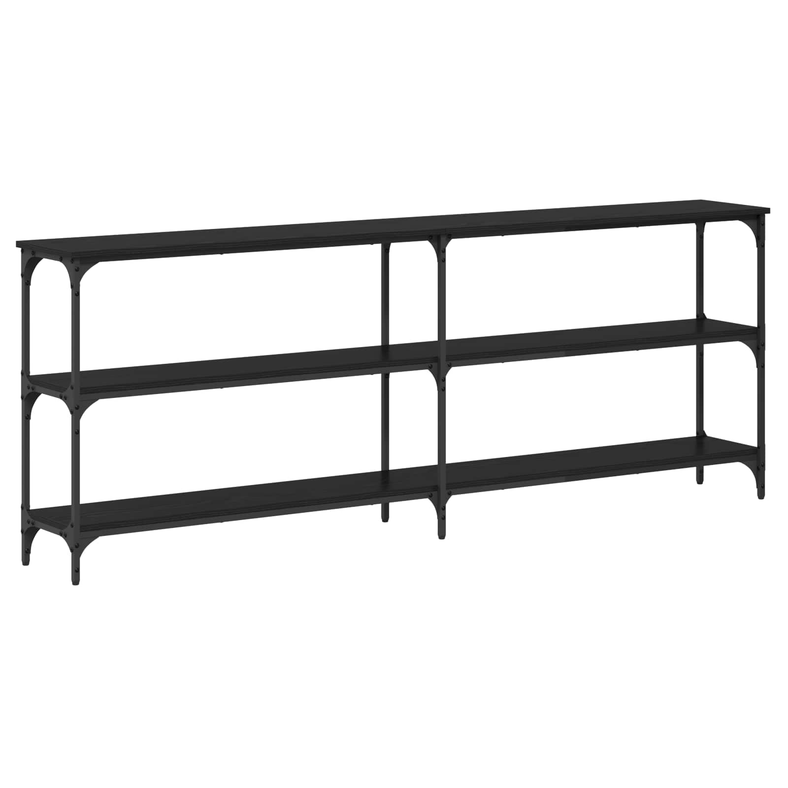 Console table black oak 200 x 29 x 75 cm