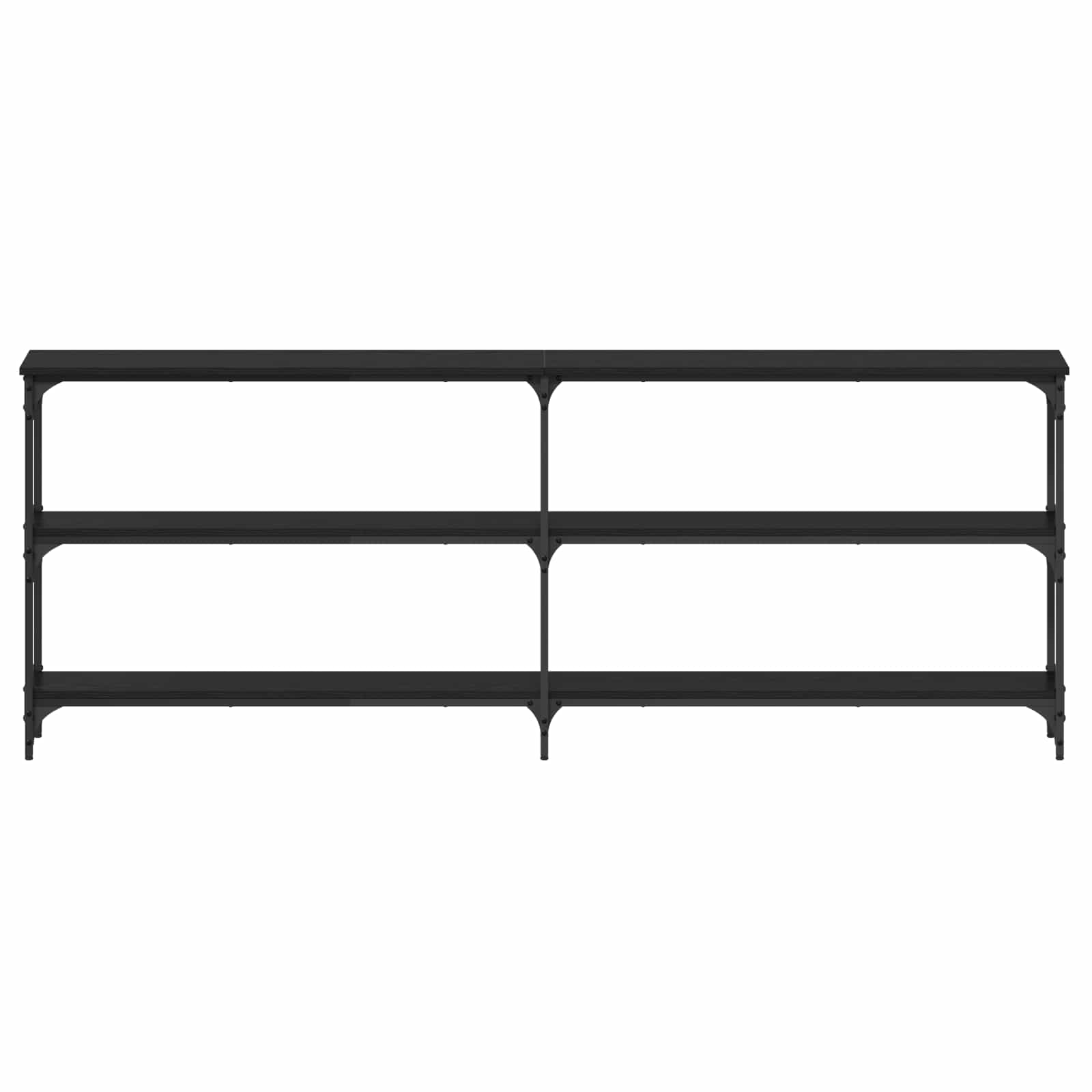 Console table black oak 200 x 29 x 75 cm