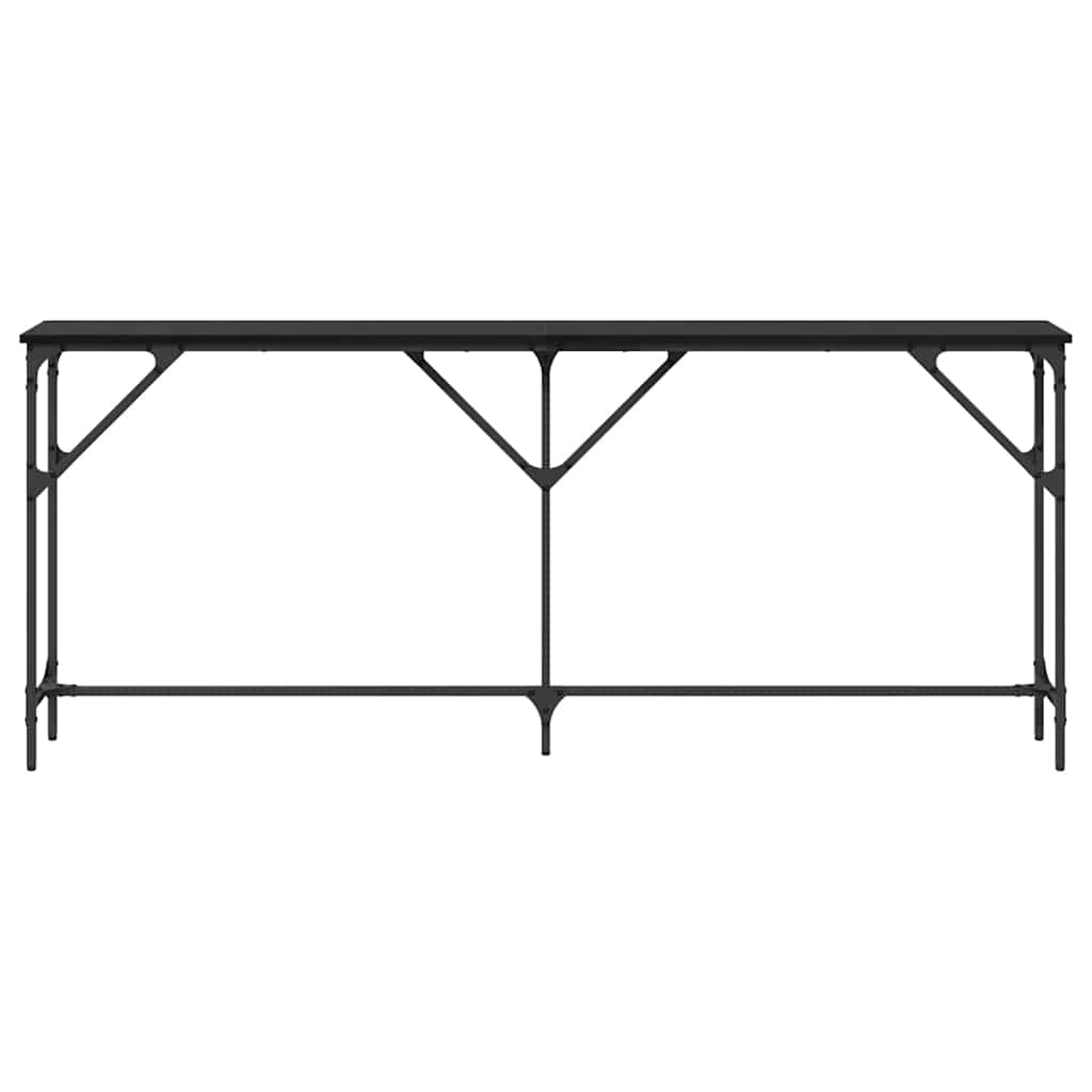 Konsolinis stalas juoda ąžuolo 180 x 23 x 75 cm