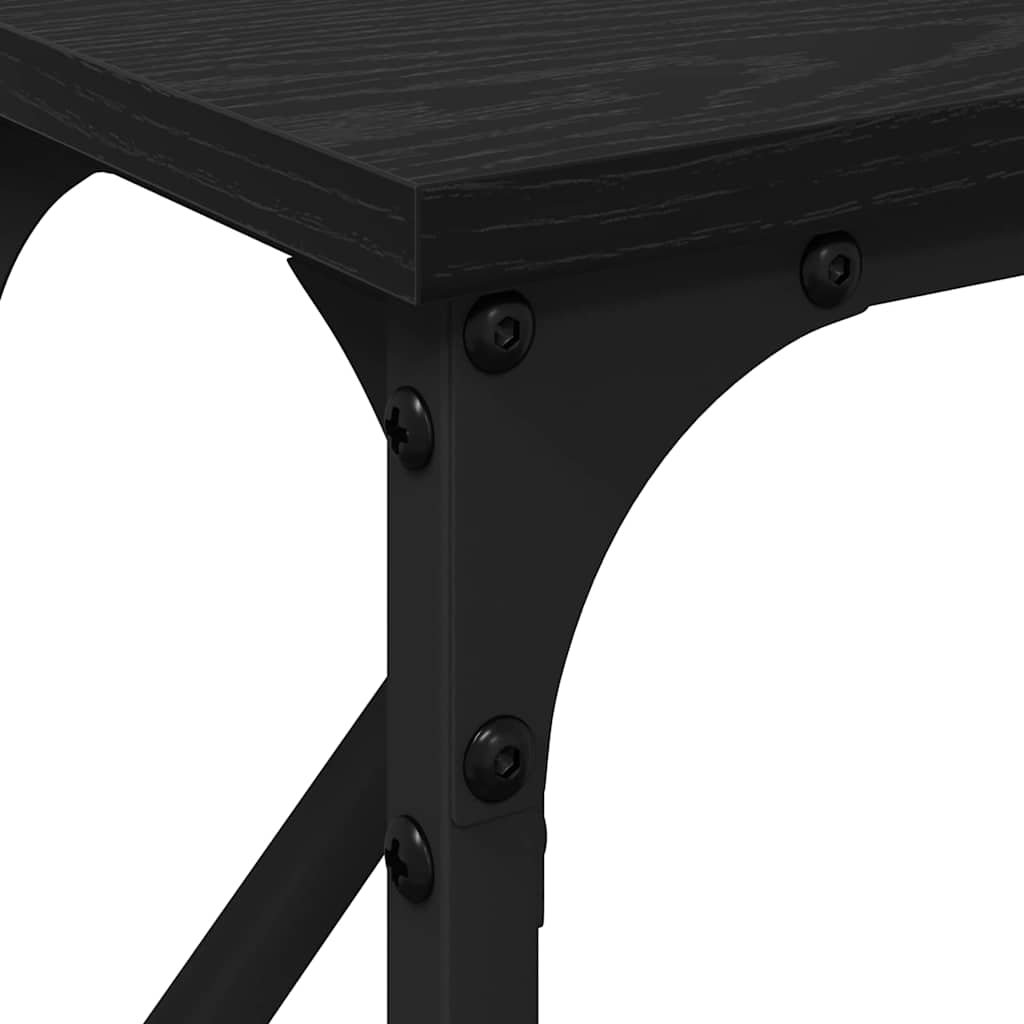 Konsoles galds melns ozols 140 x 23 x 75 cm