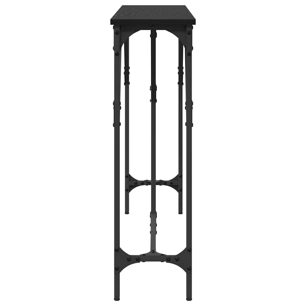 Konsoles galds melns ozols 140 x 23 x 75 cm