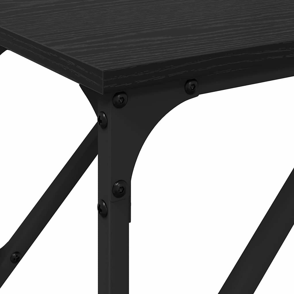 Console table black oak 200 x 29 x 75 cm
