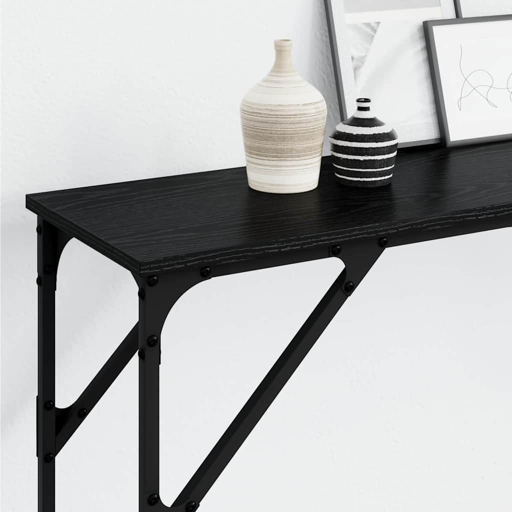 Console table black oak 200 x 29 x 75 cm