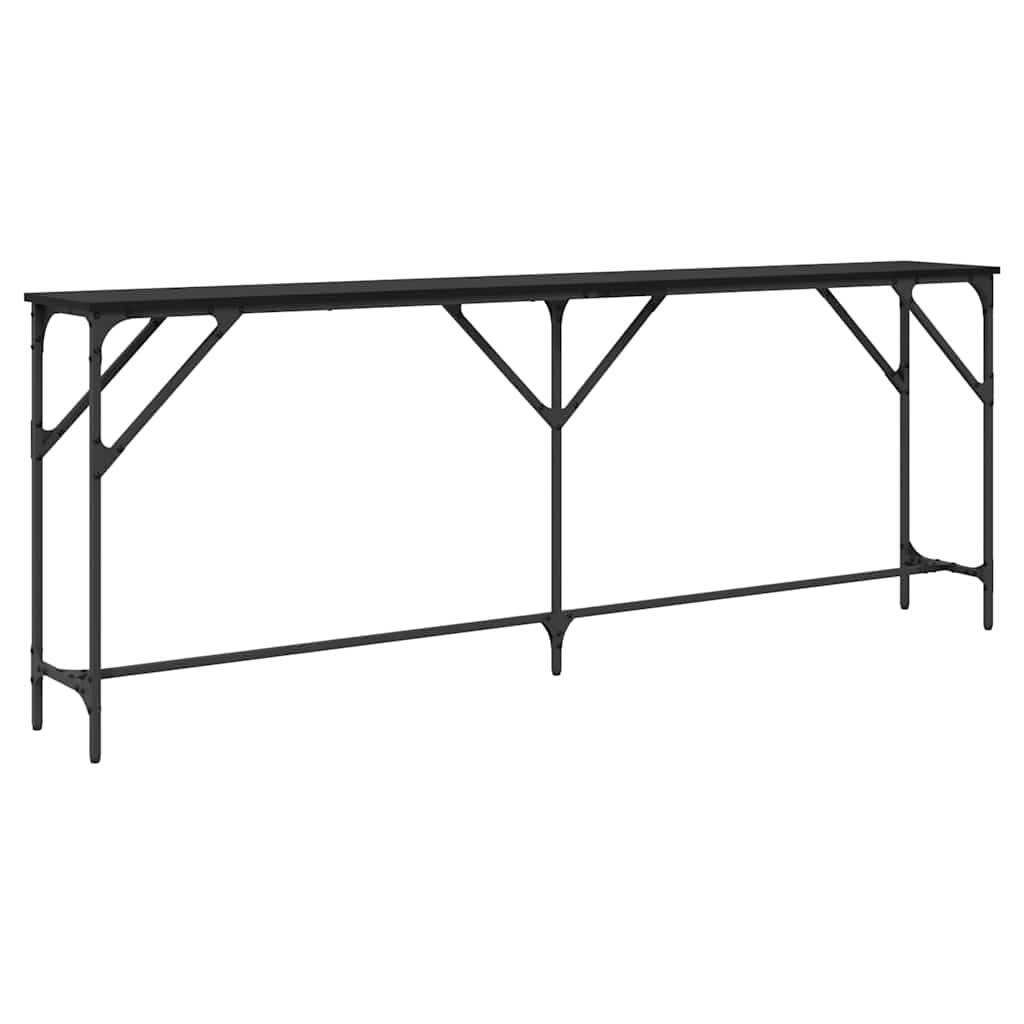 Console table black oak 200 x 29 x 75 cm
