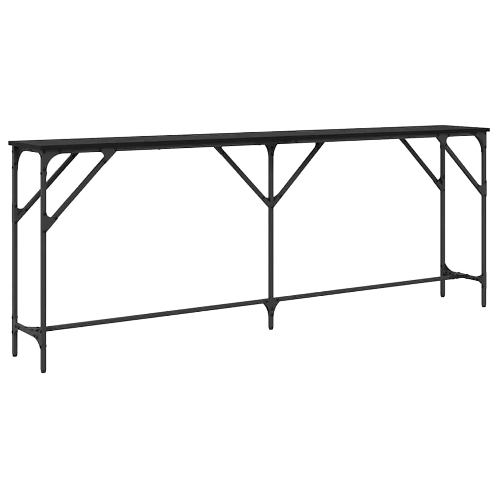 Console table black oak 200 x 29 x 75 cm