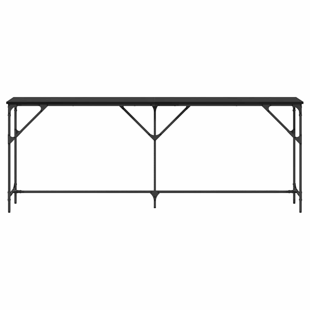 Console table black oak 200 x 29 x 75 cm