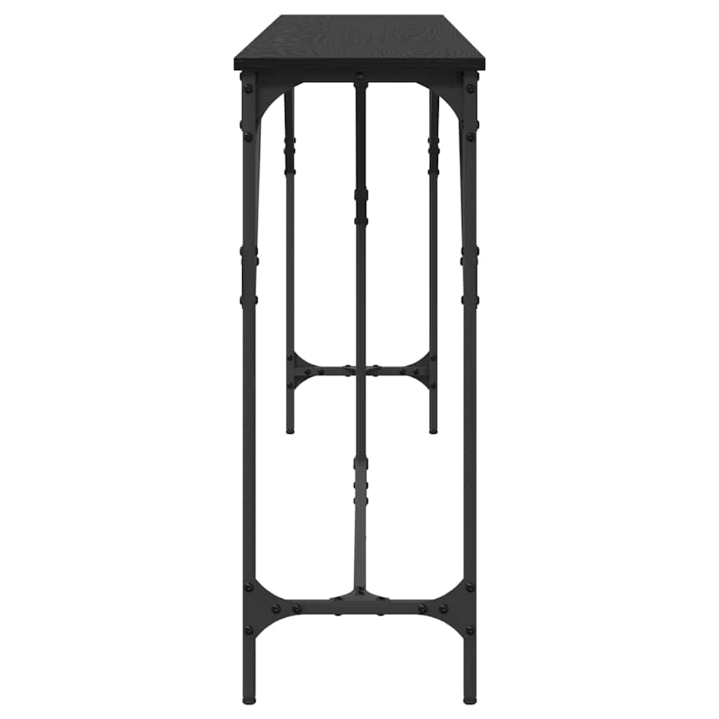 Console table black oak 200 x 29 x 75 cm