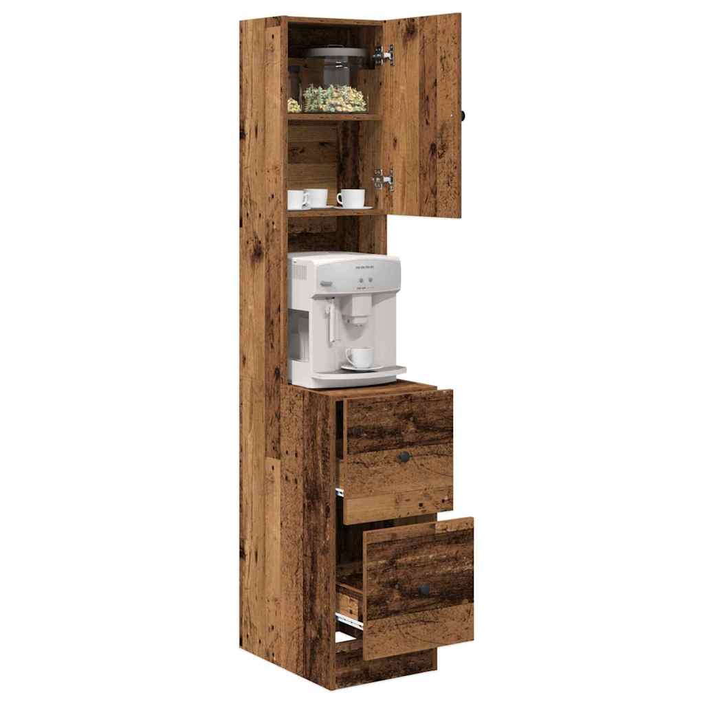 Kitchen cabinet with drawers Old wood Treated wood