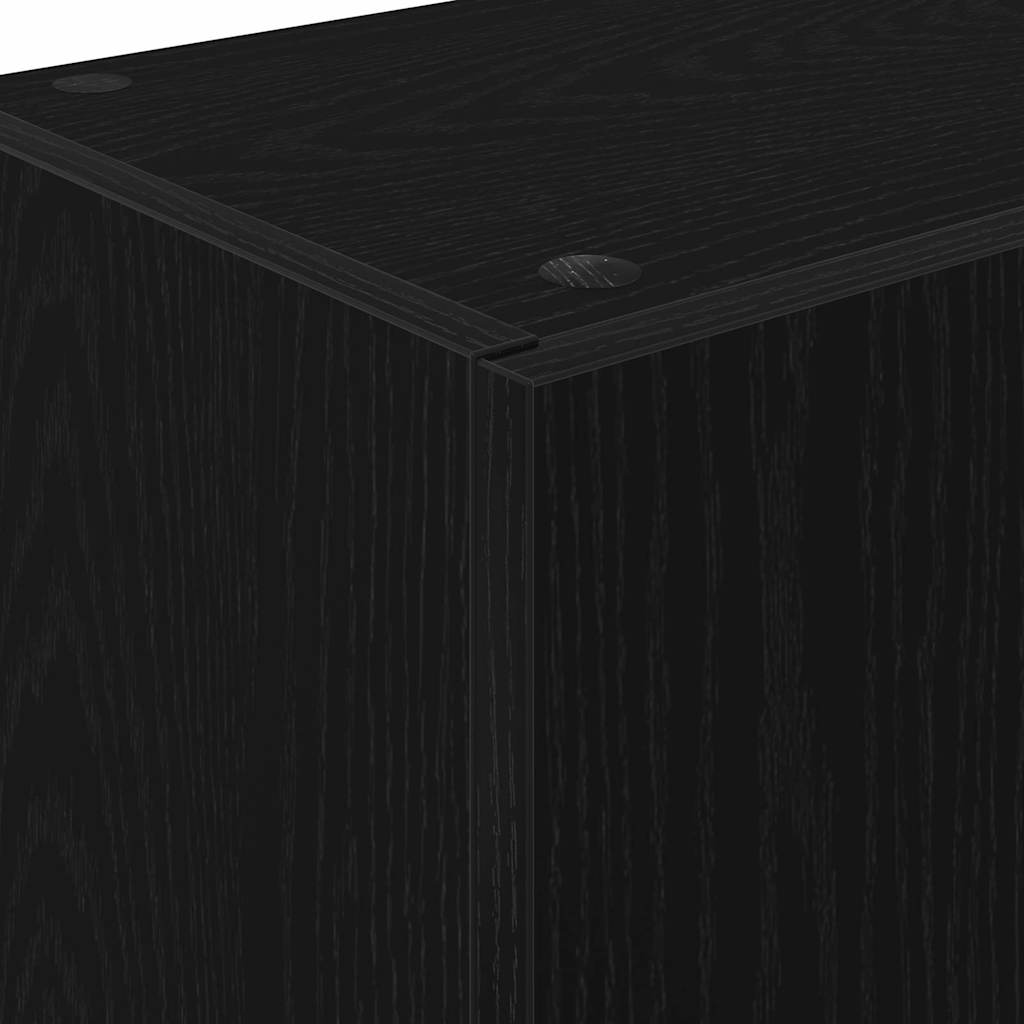Kitchen cabinet with drawer black Oak Engineered wood