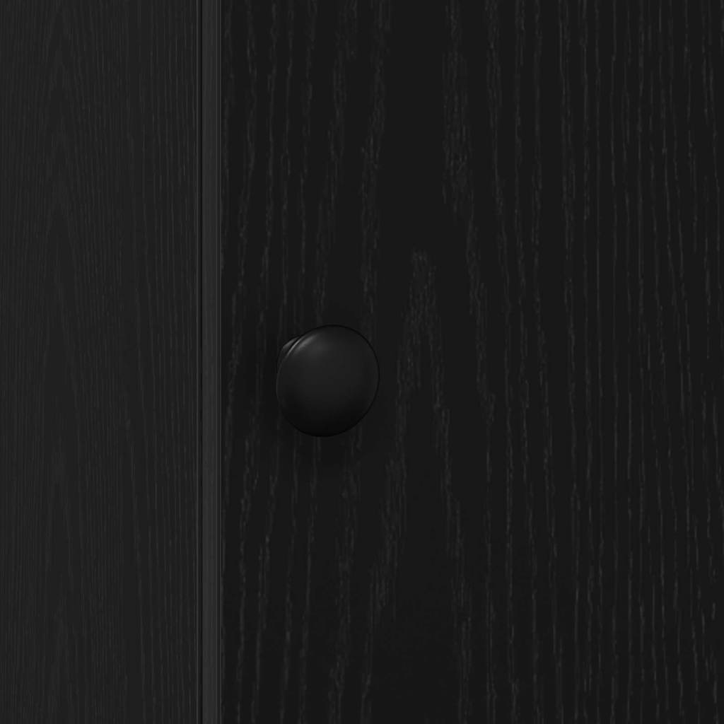 Kitchen cabinet with drawer black Oak Engineered wood