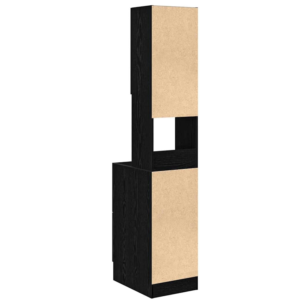 Kitchen cabinet with drawer black Oak Engineered wood