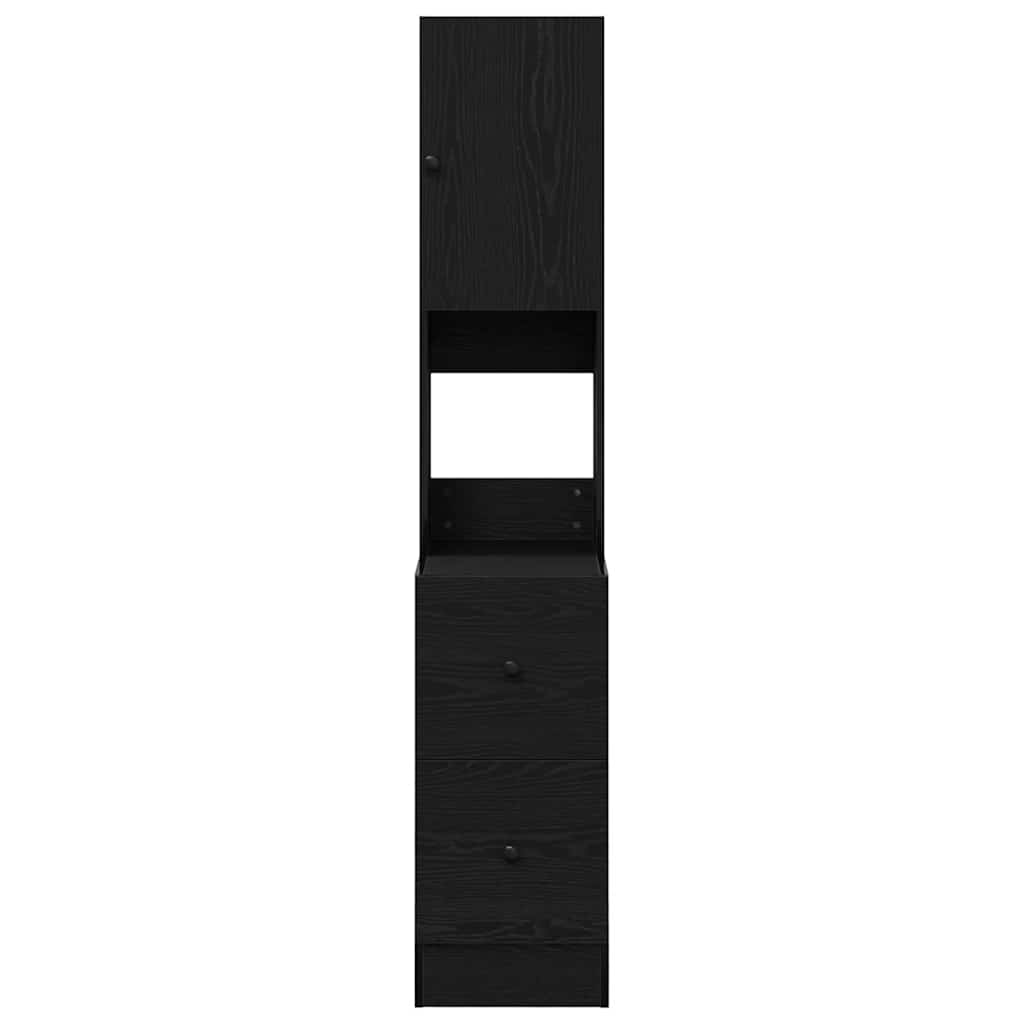 Kitchen cabinet with drawer black Oak Engineered wood