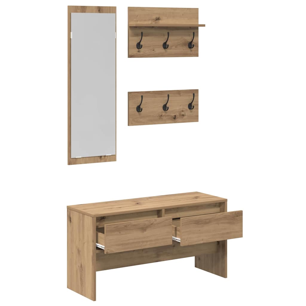 Priekšnama mēbeļu komplekts ar atvilktnēm 4 gab. Meistaru ozols