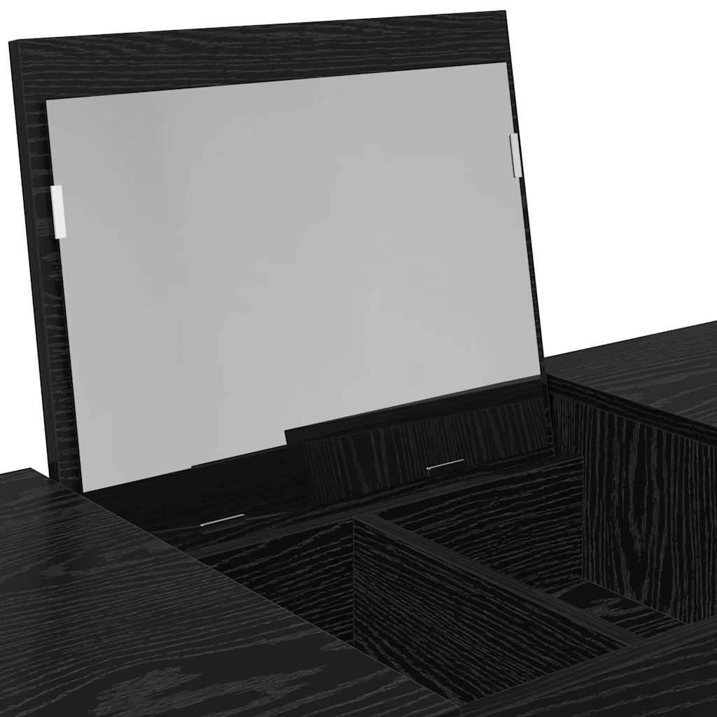 Tualetes galdiņš melns ozols 100 x 45 x 76 cm Apstrādāta koksne