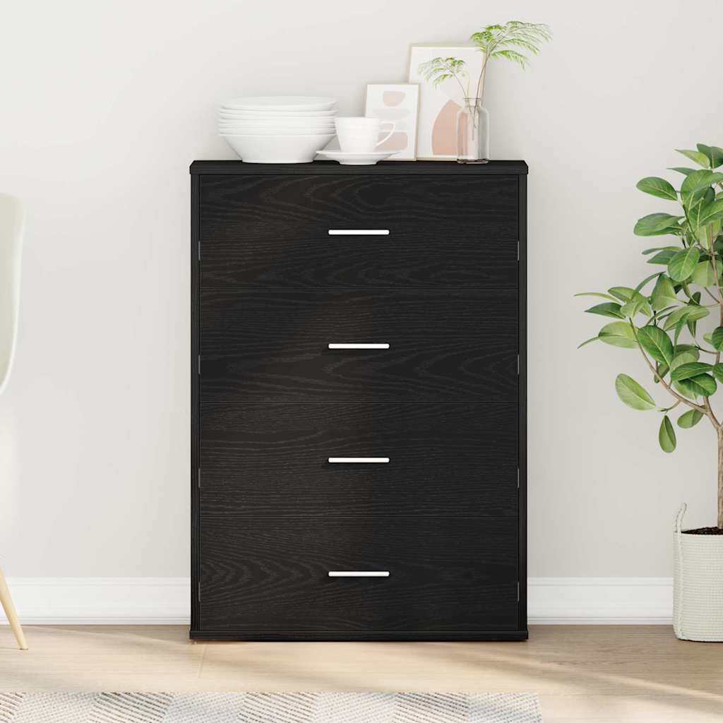 Kabalas juoda ąžuolo 60 x 31 x 84 cm Medienos drožlių plokštė