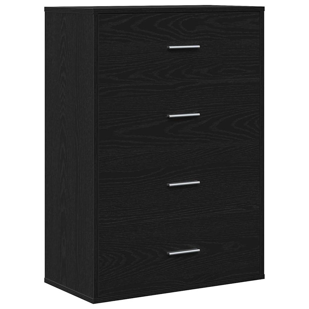 Kabalas juoda ąžuolo 60 x 31 x 84 cm Medienos drožlių plokštė