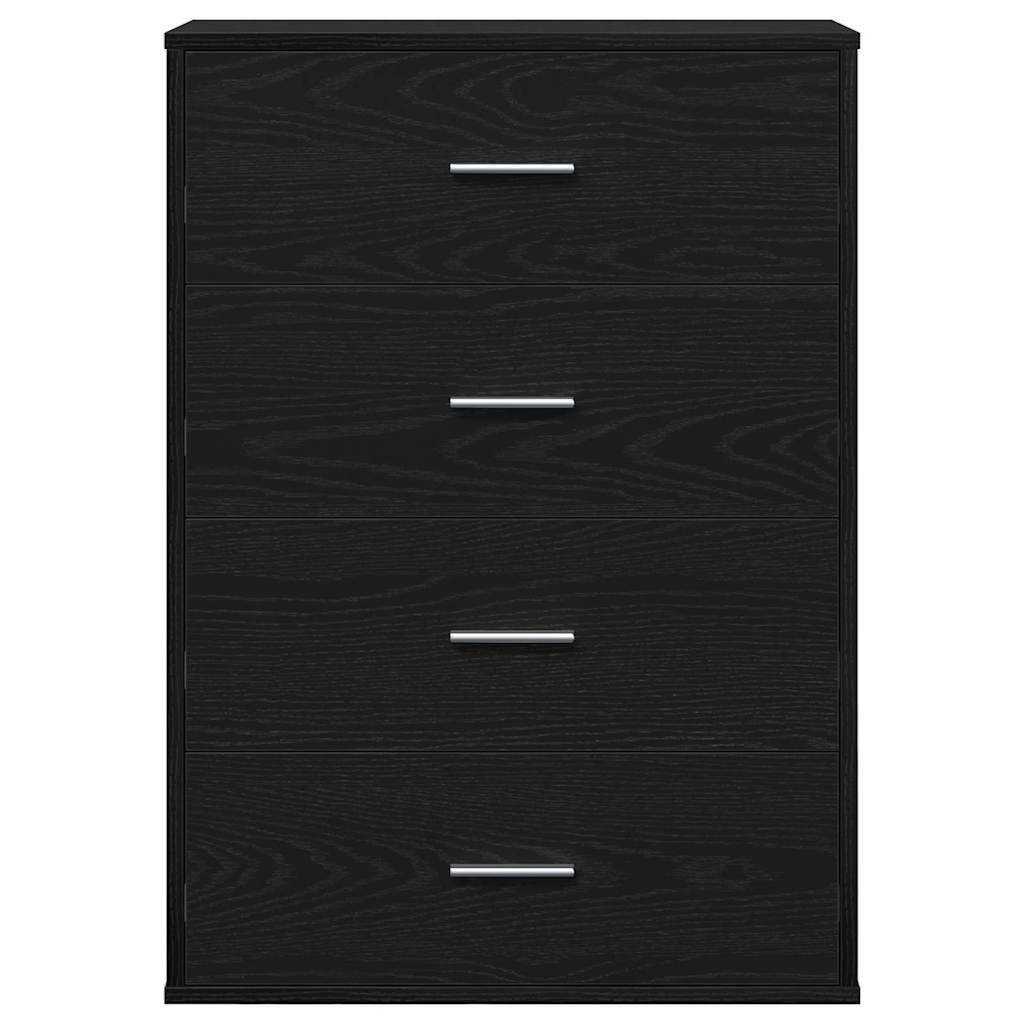 Kabalas juoda ąžuolo 60 x 31 x 84 cm Medienos drožlių plokštė