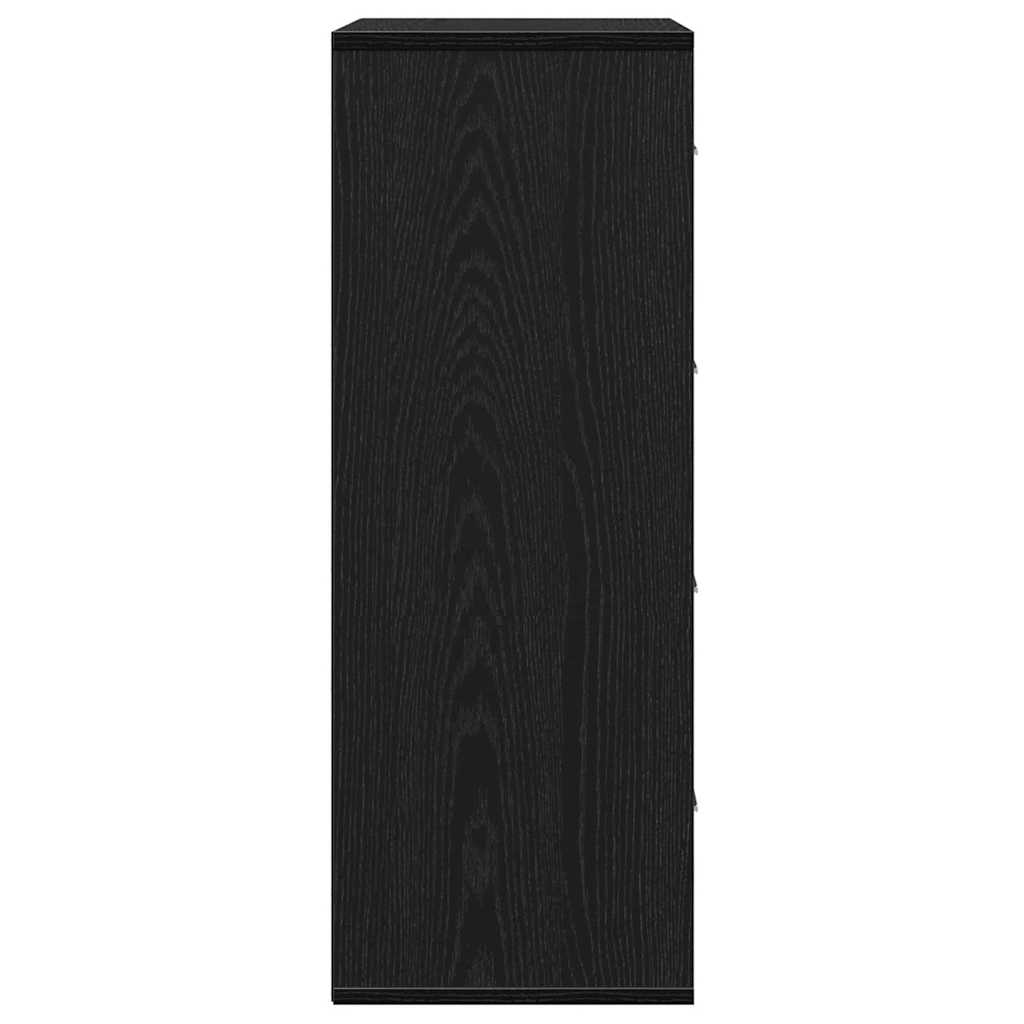 Kabalas juoda ąžuolo 60 x 31 x 84 cm Medienos drožlių plokštė