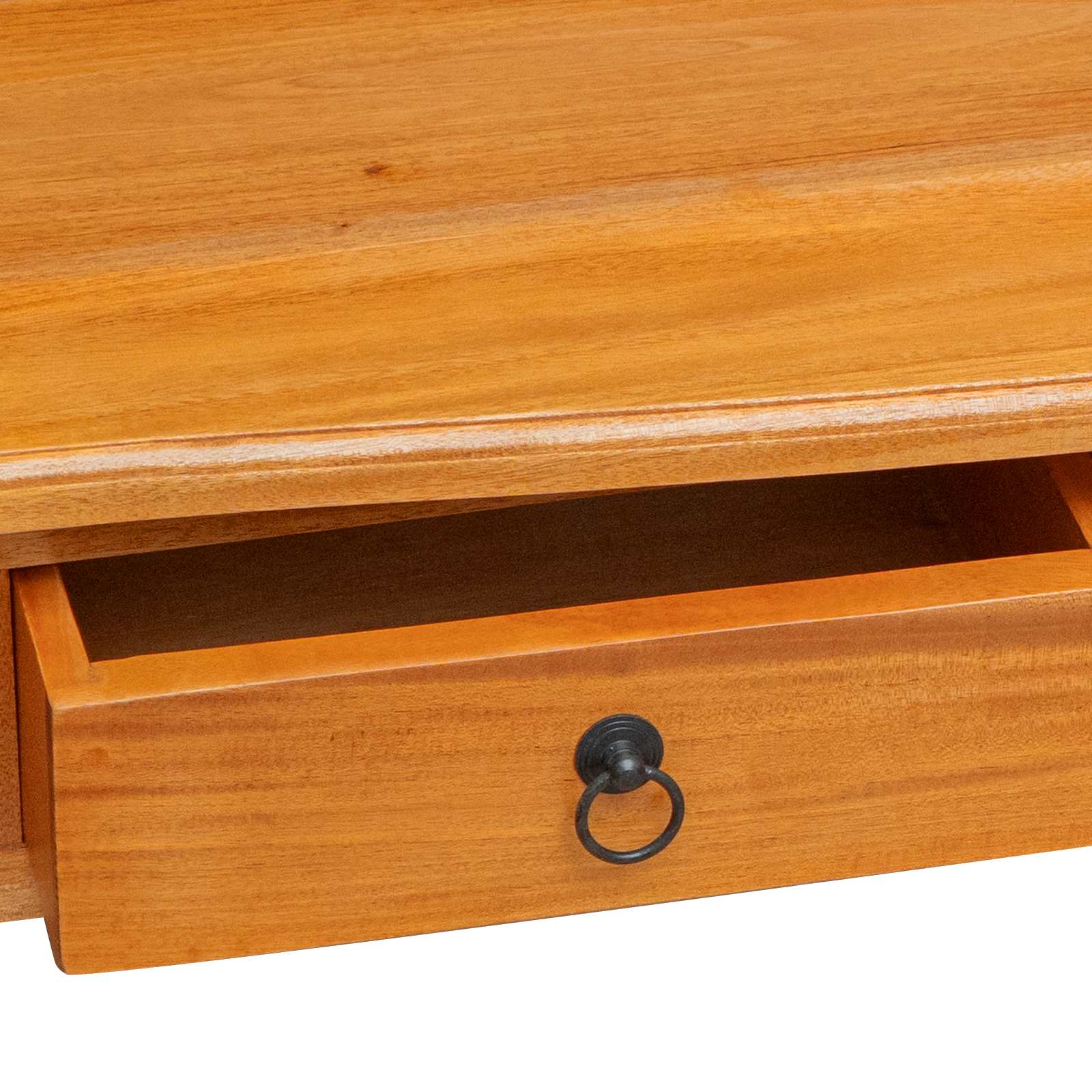 Console Table with Drawer Natural 115 x 32 x 76 cm