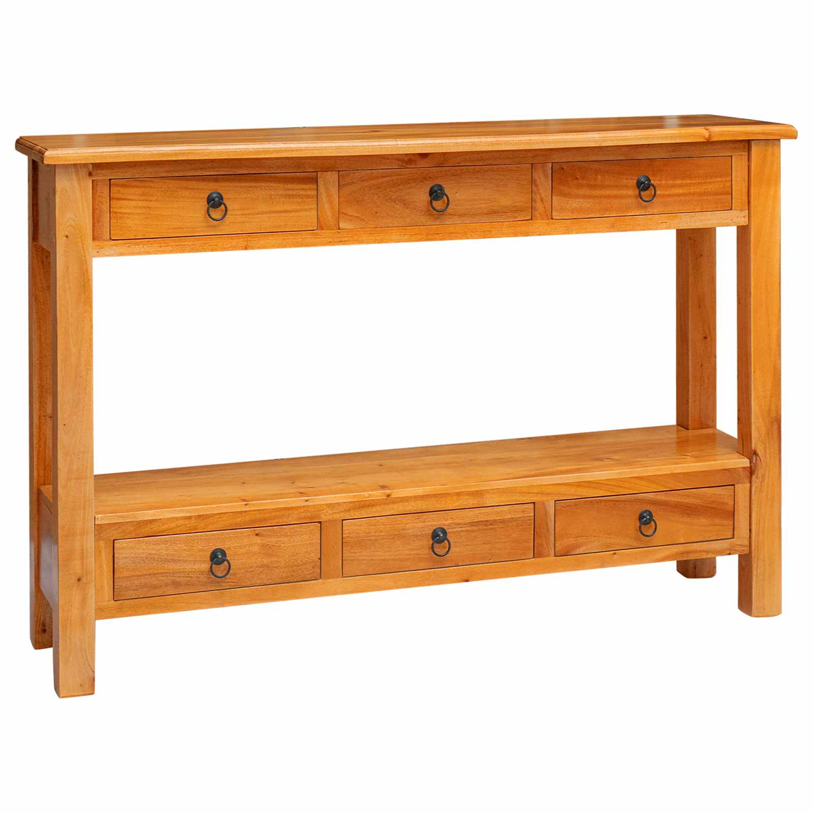 Console Table with Drawer Natural 115 x 32 x 76 cm