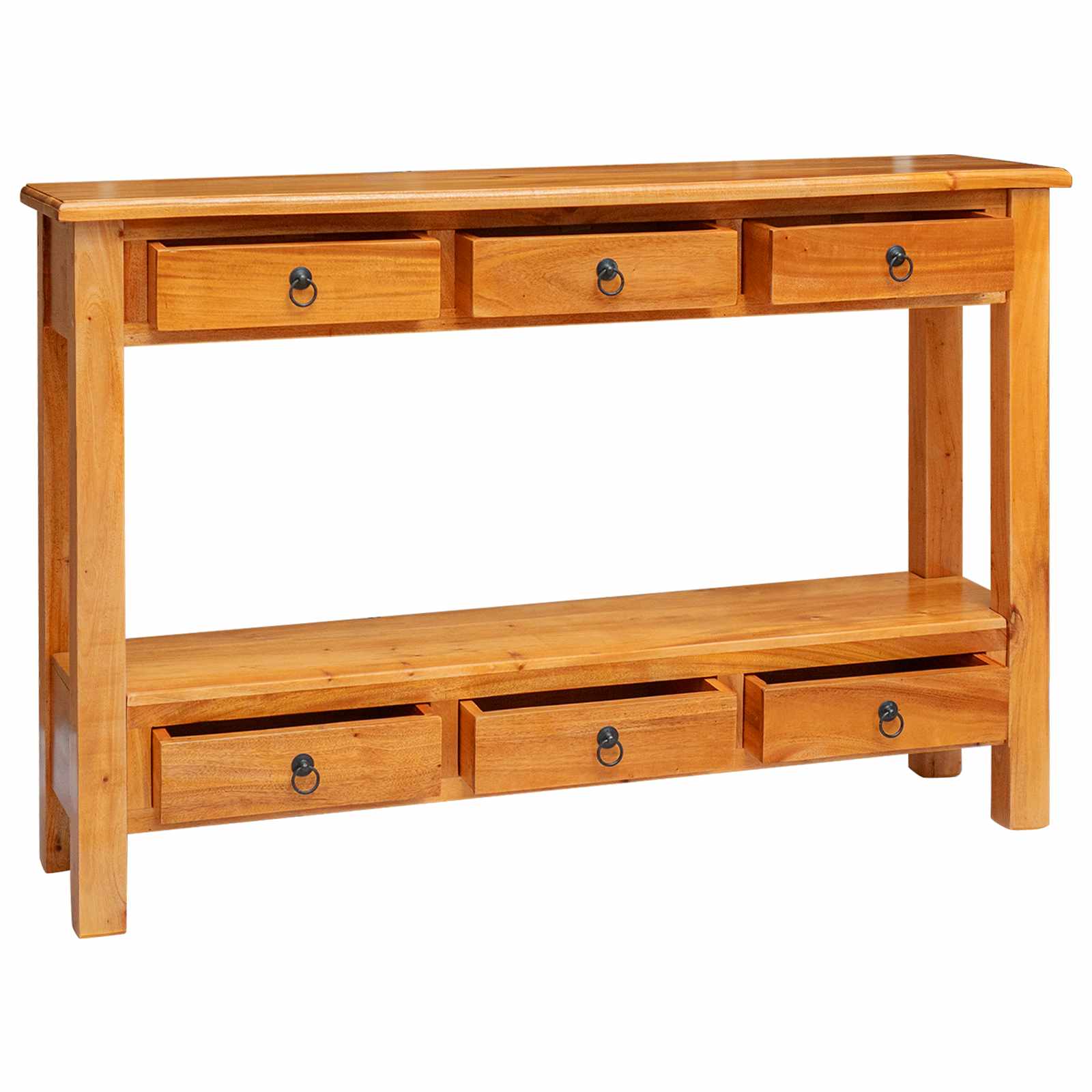 Console Table with Drawer Natural 115 x 32 x 76 cm