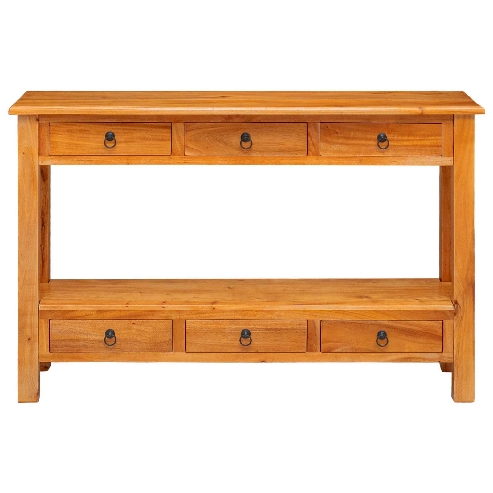 Console Table with Drawer Natural 115 x 32 x 76 cm