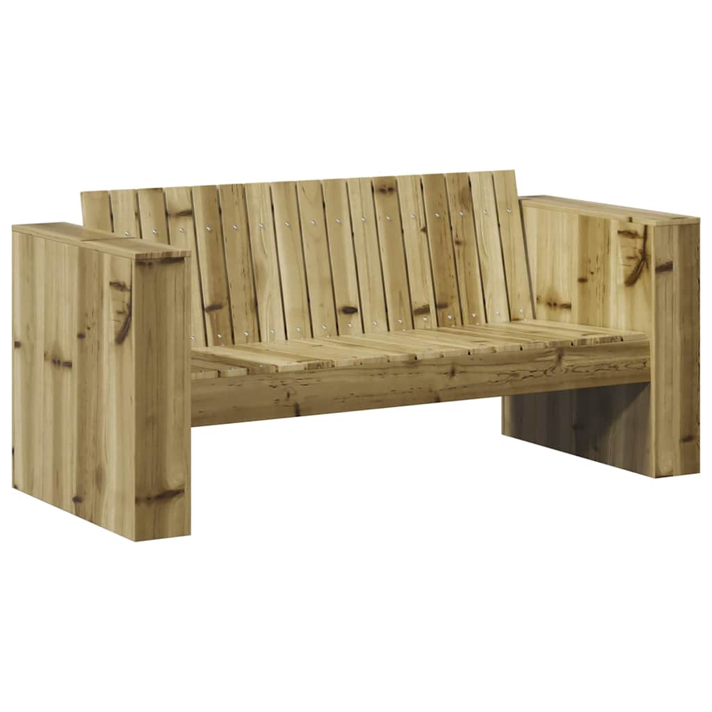 Sodo sofa Žalia 134 x 60 x 62 cm Kietos pušies mediena